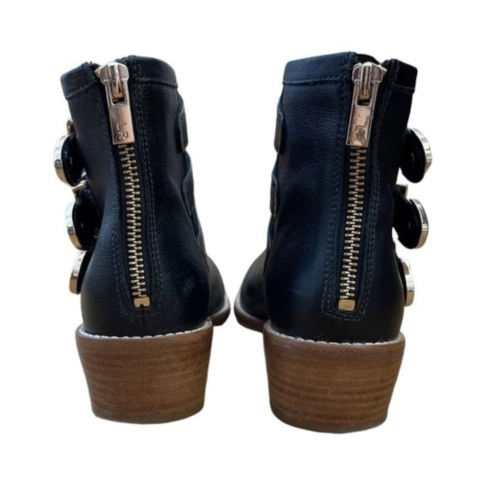 Loeffler Randall โข Fenton Buckle Leather Ankle Booties Boots 7.5 ASO Zoe Benson - Picture 6 of 13